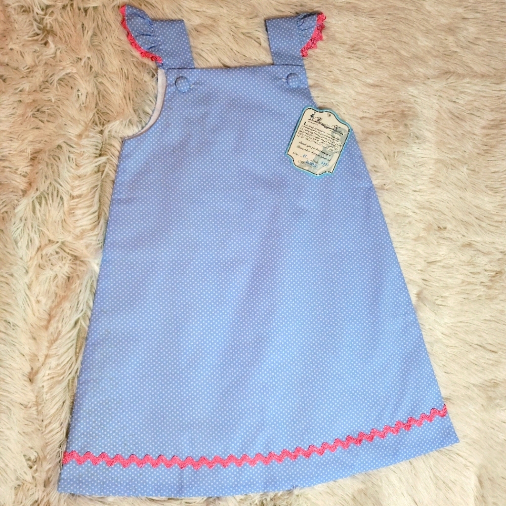 Blue polka dot dress